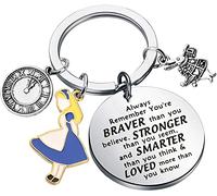 Alicce Gift Wonderlland Porte-clés You're Braver BFF Jewelry, Porte-clés Alicce Braver, 3.0
