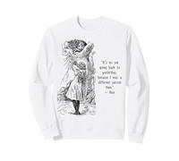 Alice Adventures Wonderland Livre Vintage Citation Lewis Carrol Sweatshirt