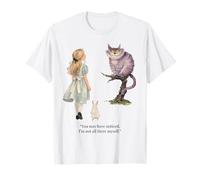 Alice Adventures Wonderland Livre Vintage Citation Lewis Carrol T-Shirt