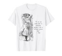 Alice Adventures Wonderland Livre Vintage Citation Lewis Carrol T-Shirt
