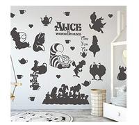 Alice au pays des Merveilles Art Cartoon Home Decor Mur Vinyle Autocollant Decal Anime Manga Citation Nursery pour chambres d'enfants Affiche 58x80 cm