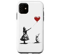 Alice au Pays des Merveilles avec Ballon et Lapin Street Art Coque pour iPhone 11