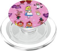 Alice au Pays des Merveilles Chat Cheshire Chapelier Fou Livre d'histoires Blonde PopSockets PopGrip pour MagSafe