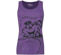 Alice Au Pays des Merveilles Cheshire Cat Femme Top Lilas M 100% Coton Regular/Coupe Standard