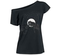Alice Au Pays des Merveilles Chesire Cat Crazy Nights Femme T-Shirt Manches Courtes Noir M