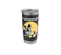 Alice au Pays des Merveilles et le Lapin Blanc Gobelet isotherme en acier inoxydable double paroi