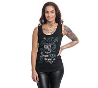 Alice Au Pays des Merveilles Le Chat du Cheshire - I'm Not Crazy Femme Top Noir M