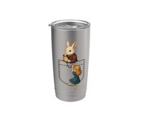 Alice au Pays des Merveilles Le Lapin blanc Design de Poche Gobelet isotherme en acier inoxydable double paroi
