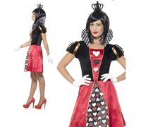 Alice Au Pays Merveilleux Reine de Coeur Femmes Déguisement Conte Fées Tailles
