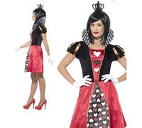 Alice Au Pays Merveilleux Reine de Coeur Femmes Déguisement Conte Fées Tailles