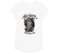 Alice Cooper - Alice Claus White T-Shirt, Fille, Blanc, M