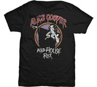 Alice Cooper - "Mad House Rock" T-shirt Homme/Femme Unie RO2690 (M) (Noir)