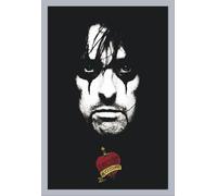 Alice Cooper - Poster - School's out Face + cadre interchangeable, Shinsuke® Maxi MDF argenté, vitre acrylique