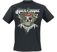 ALICE COOPER School's Out Apple Homme T-Shirt Manches Courtes Noir 100% Coton Regular/Coupe Standard