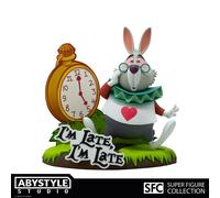 Alice En Wonderland Disney Blanc Rabbit I'M Late Sfc Super Figurine PVC Statue