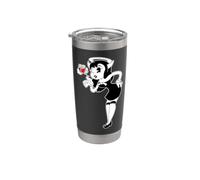 Alice gothique ange soufflant baisers vintage dessin animé Gobelet isotherme en acier inoxydable double paroi