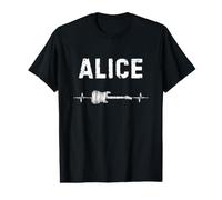 Alice Guitare Battement De Coeur Musique Guitariste T-Shirt Graphique avec Valeur