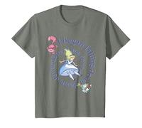 Alice in Wonderland Falling T-Shirt, Enfant, Vert Kaki chiné, 3 Ans
