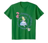 Alice in Wonderland Falling T-Shirt, Enfant, Vert Kelly, 12 Ans