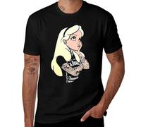 Alice-in Wonderland Punk Rock Princess,T-shirt pour homme, Style noir, XL