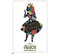 Alice in Wonderland - Silhouette - effet doré - 61x91,5cm - AFFICHE G