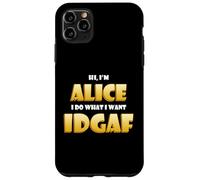 Alice Joke IDGAF Meme Funny Halloween Costume for Alices Coque pour iPhone 11 Pro Max