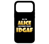 Alice Joke IDGAF Meme Funny Halloween Costume for Alices Coque pour iPhone 17 Pro Max