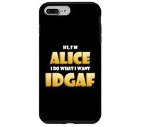 Alice Joke IDGAF Meme Funny Halloween Costume for Alices Coque pour iPhone 7 Plus/8 Plus