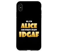 Alice Joke IDGAF Meme Funny Halloween Costume for Alices Coque pour iPhone XS Max