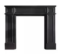 ALICE - Manteau de cheminée en bois noir L100 Noir