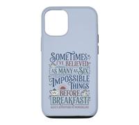 Alice Pays Merveilles Impossible Choses Citation Coque pour iPhone 12/12 Pro