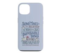 Alice Pays Merveilles Impossible Choses Citation Coque pour iPhone 13