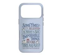 Alice Pays Merveilles Impossible Choses Citation Coque pour iPhone 17 Pro