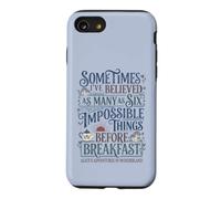 Alice Pays Merveilles Impossible Choses Citation Coque pour iPhone SE (2020) / 7/8