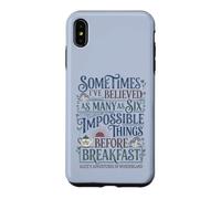 Alice Pays Merveilles Impossible Choses Citation Coque pour iPhone XS Max