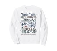 Alice Pays Merveilles Impossible Choses Citation Sweatshirt