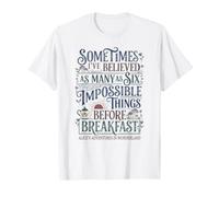 Alice Pays Merveilles Impossible Choses Citation T-Shirt