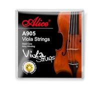 Alice Viola String 4/4 Full Strings Set Steel Core with Ni-Fe Winding, Nickel Plated Viola String with Ball End for 16" Viola