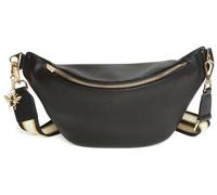 Alice Wheeler Bee Over Shoulder Sac banane Crossover Voyage en avion, Noir , One Size