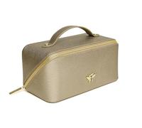 Alice Wheeler Bee Train Mallette de rangement pliable en accordéon Bronze, bronze, Trousse de beauté pliable en train