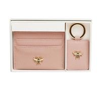 Alice Wheeler Coffret cadeau abeille - 2 pièces porte-cartes et porte-clés (rose)