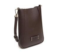 Alice Wheeler Kensington Sac à bandoulière pour téléphone, cuir végétalien, marron, fermeture magnétique