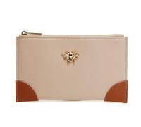 Alice Wheeler London Bee Brompton - Sac à main compact et léger avec emblème d'abeille dorée, bordure en cuir végétalien et poche arrière zippée - 18 x 10,5 cm - Bleu sarcelle, olive, pierre, noir