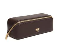 Alice Wheeler London Bee Mini trousse de maquillage - Organiseur de beauté compact pliable en accordéon avec abeille dorée et fermeture éclair - Idéal pour les voyages - 20 x 7,5 x 7,5 cm - Noir