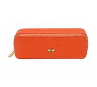 Alice Wheeler London Bee Mini trousse de maquillage - Organiseur de beauté compact pliable en accordéon avec abeille dorée et fermeture éclair - Idéal pour les voyages - 20 x 7,5 x 7,5 cm - Noir