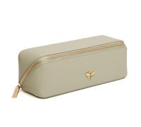 Alice Wheeler London Bee Mini trousse de maquillage - Organiseur de beauté compact pliable en accordéon avec abeille dorée et fermeture éclair - Idéal pour les voyages - 20 x 7,5 x 7,5 cm - Noir