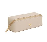 Alice Wheeler London Bee Mini trousse de maquillage - Organiseur de beauté compact pliable en accordéon avec abeille dorée et fermeture éclair - Idéal pour les voyages - 20 x 7,5 x 7,5 cm - Noir