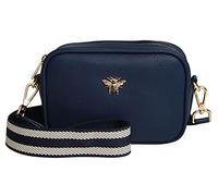Alice Wheeler Mini sac à bandoulière en cuir vegan abeille, bleu marine, One Size