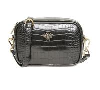 Alice Wheeler Mini sac à bandoulière en cuir végétalien abeille, Noir/croco, One Size