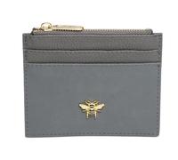 Alice Wheeler Porte-monnaie et cartes en cuir vegan Bee pour femme, ardoise, Taille unique, Classique